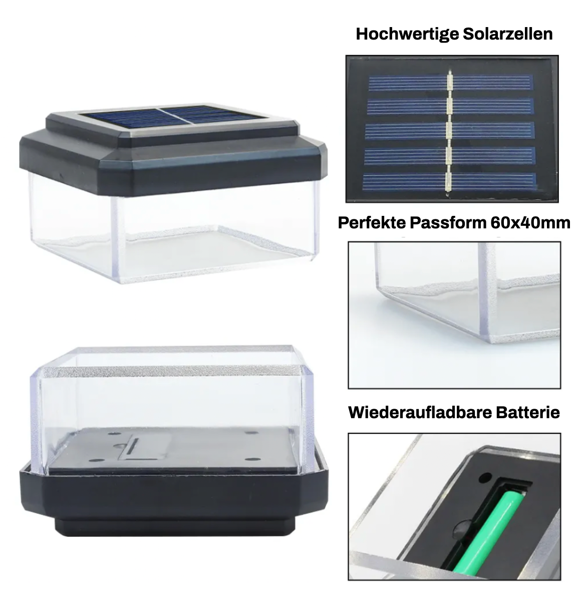 6040 Solar Zaunleuchte LED ch